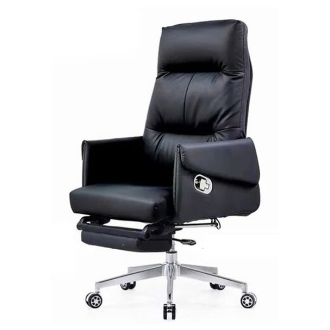 Ghế xoay giám đốc da Pu màu đen ngả lưng có gác chân: SG - 5907 - $hienthicat
